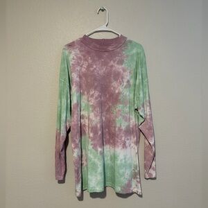 Free People - We The Free Tie-Dye Oversized Long Sleeve Top
